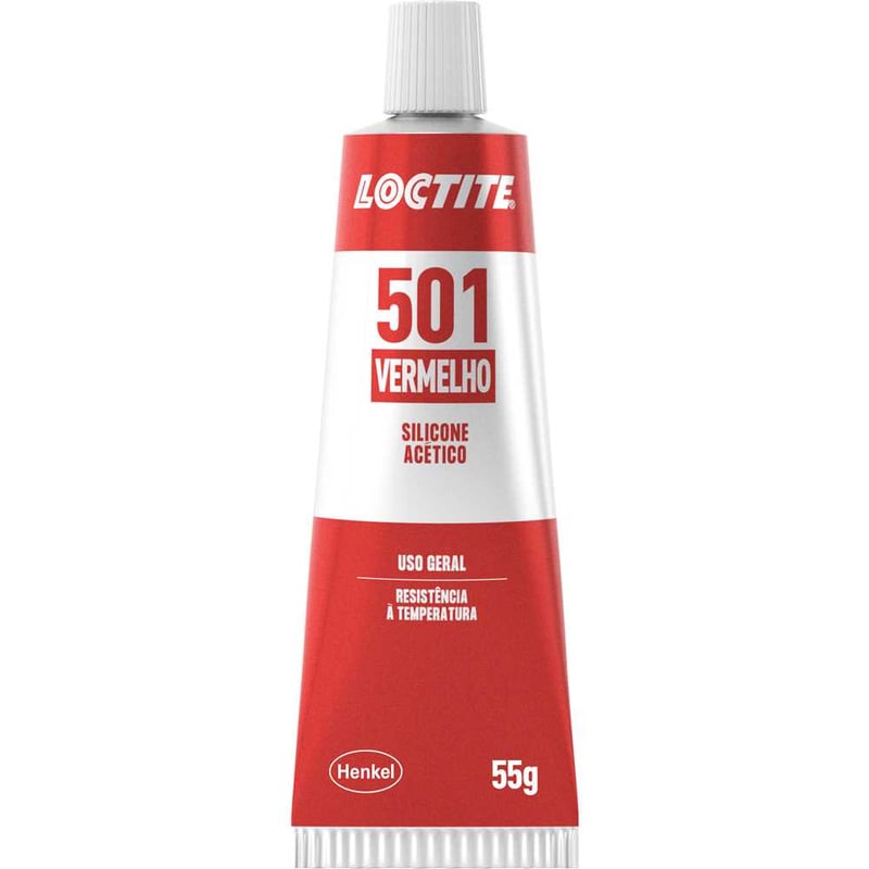 Borracha de silicone Superflex, acético, 501 vermelho, 55 g