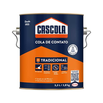 Adesivo de contato cascola sem toluol, 2,8 kg