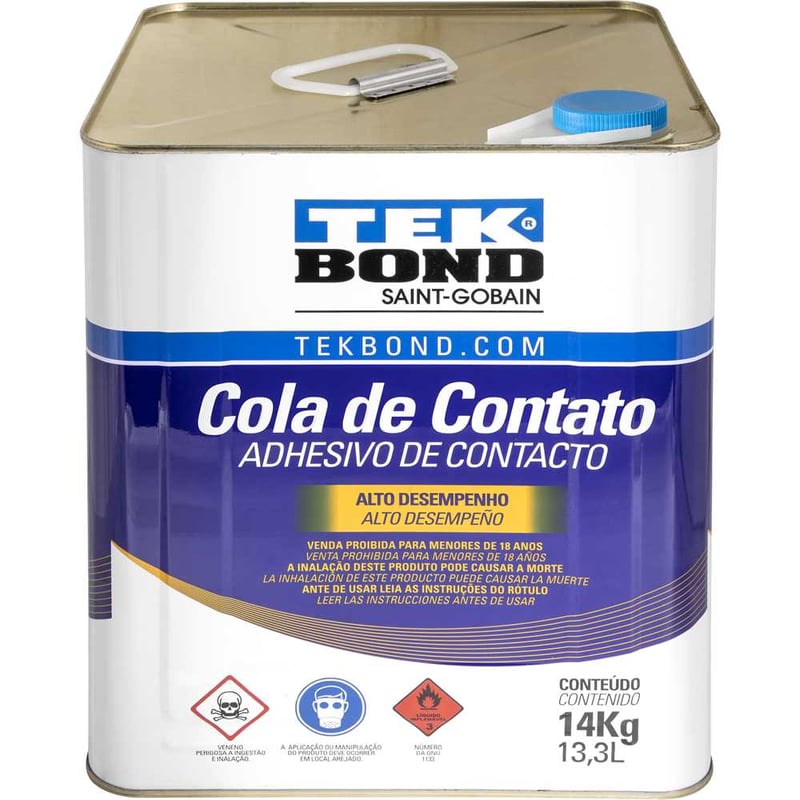 Adesivo de contato, 14 kg, com toluol, Cola de Contato
