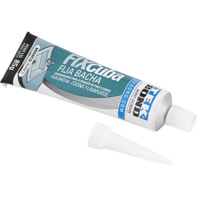 Adesivo para fixar cubas, blister com 85 g, branco, FIX CUBA, 21411008500