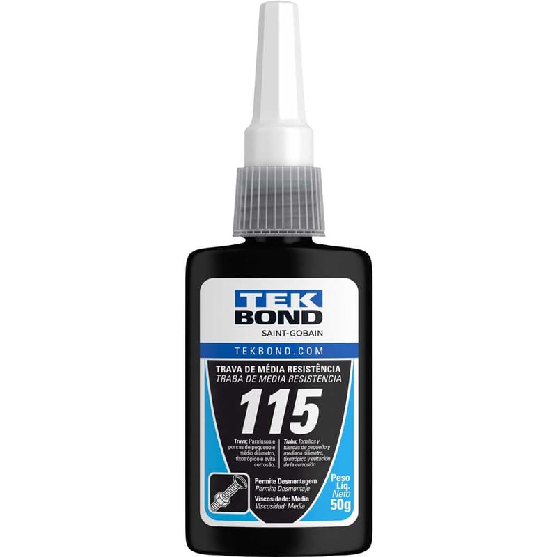 Adesivo anaeróbico para travamento de rosca, torque médio, 50 g