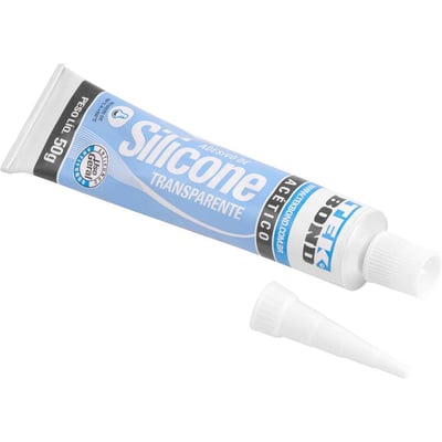 Borracha de silicone acético, transparente, 50 g, blister