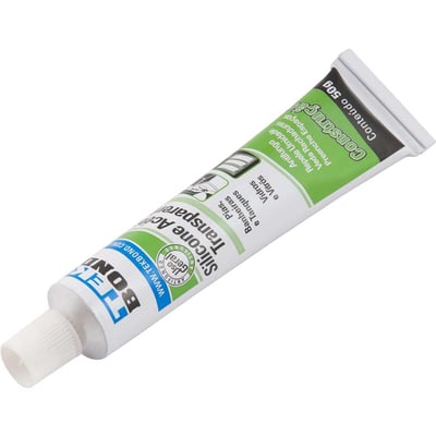 Borracha de silicone acético, transparente, 50 g, tubete