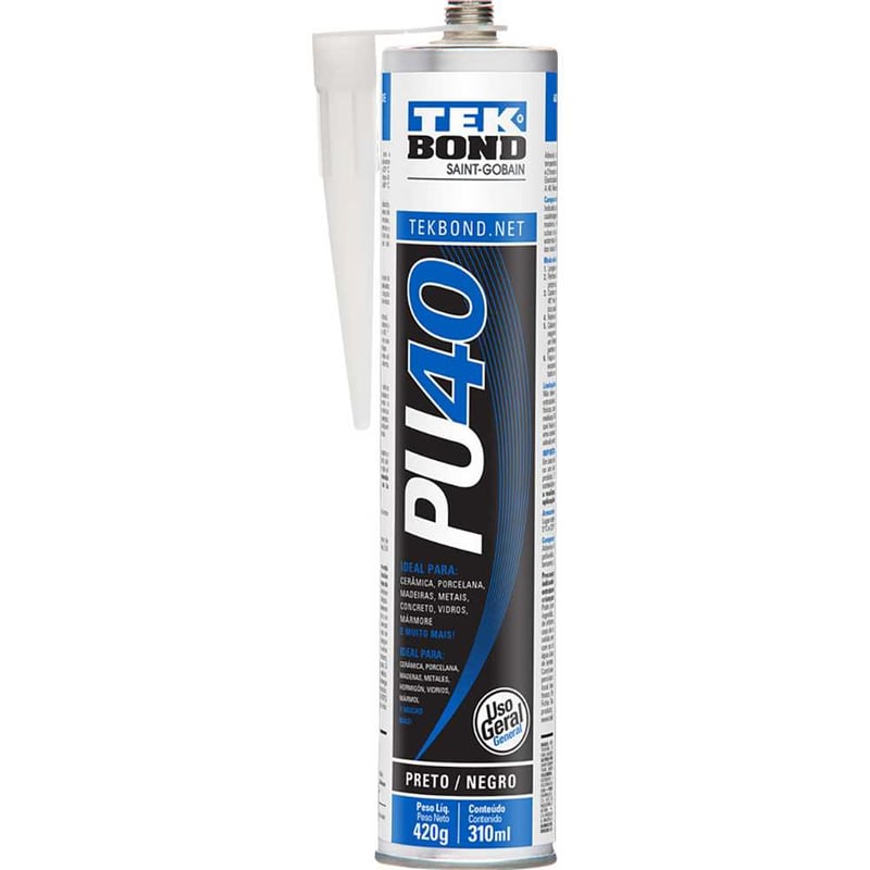 Selante de poliuretano PU40, preto, 310 ml