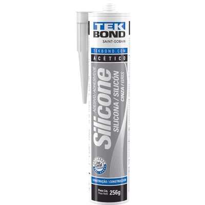 Borracha de silicone acético, cinza, 256 g