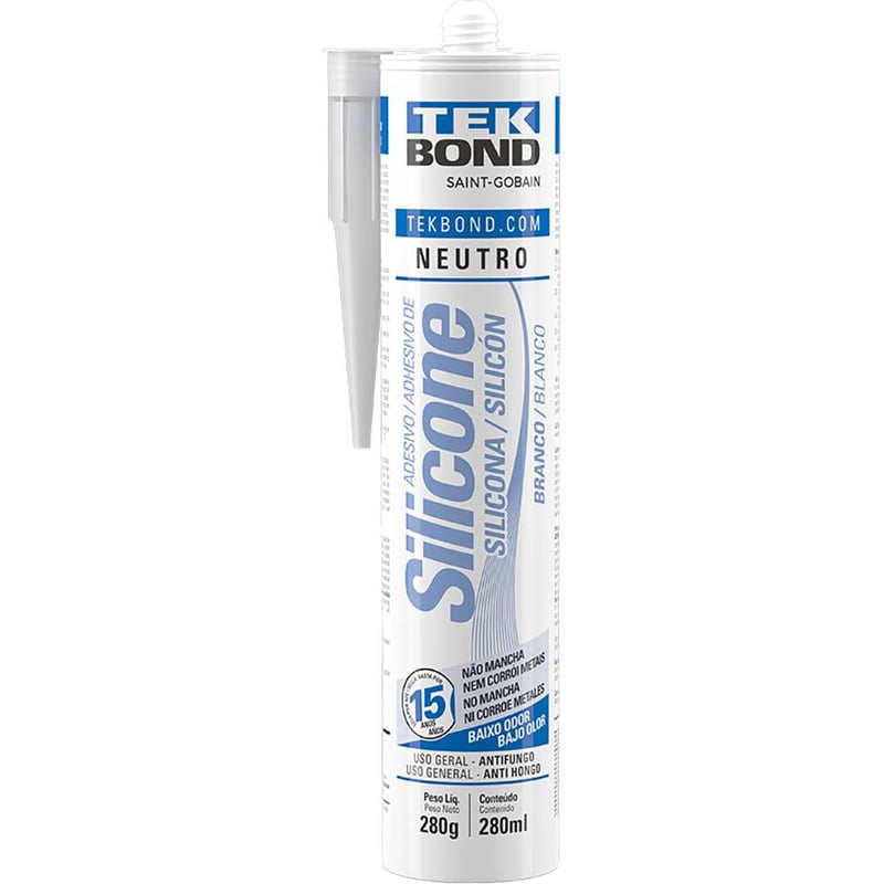 Borracha de silicone neutro, branco, 280 g