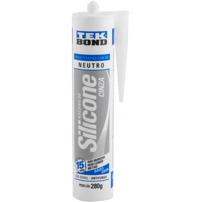 Borracha de silicone neutro, cinza, 280 g