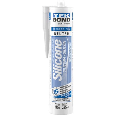 Borracha de silicone neutro, transparente, 280 g