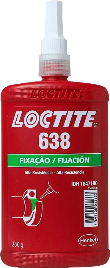 Adesivo anaeróbico para fixação, 638, 250 g, verde 1847190