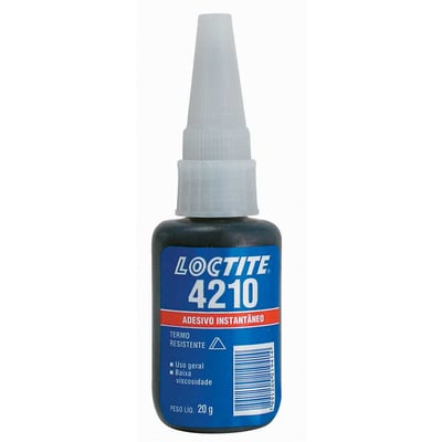 Adesivo instantâneo cianoacrilato, industrial, 4210, líquido, preto, 20 g