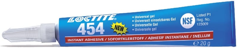 Adesivo instantâneo cianoacrilato, industrial, 454, gel, 20 g