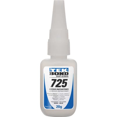 Adesivo instantâneo, a base de cianoacrilato, uso geral, transparente, 20 g, colagem extraforte