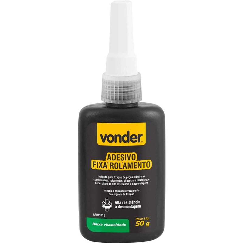 Adesivo anaeróbico fixa rolamento, AFRV 015, 50 g, verde