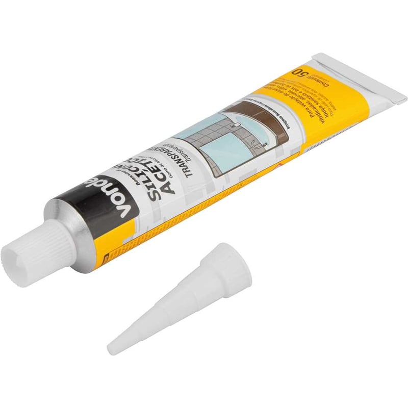 Borracha de silicone acético, transparente, 50 g