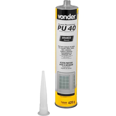 Selante de poliuretano, PU 40, branco, 420 g
