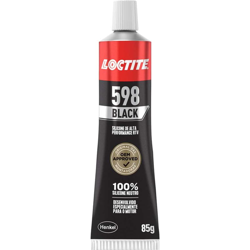 Borracha de silicone 598 preto, 85g, 2643331