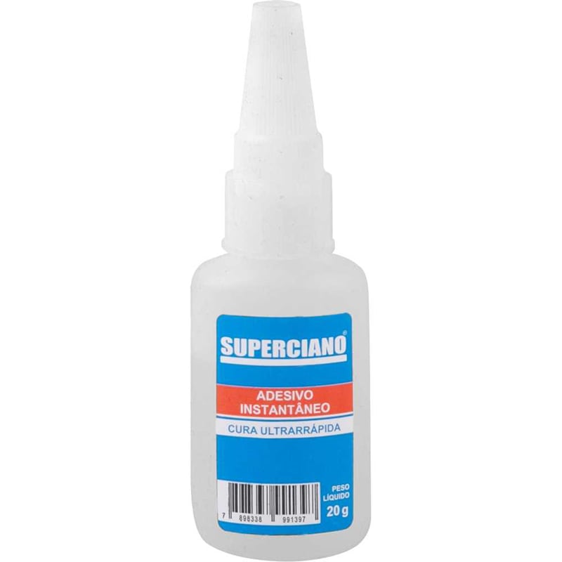 Adesivo instantâneo cianoacrilato, industrial, Superciano, 20 g