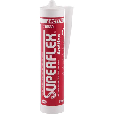 Borracha de silicone, vermelho, 300 g, Superflex, 716669