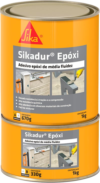 Adesivo epóxi bicomponente Sikadur 1,0 kg
