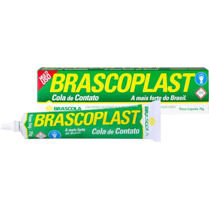 Adesivo de contato Brascoplast, bisnaga 75 g