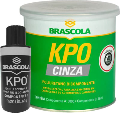 Adesivo de poliuretano Brascoved KPO, cinza, bicomponente