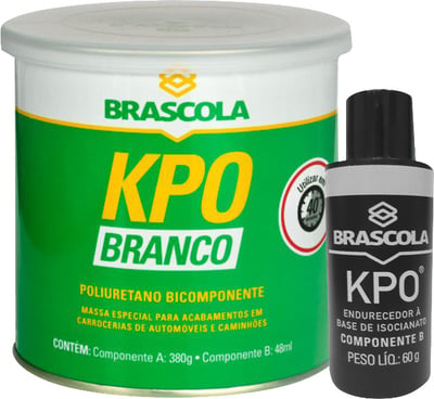 Adesivo de poliuretano Brascoved KPO, branco, bicomponente