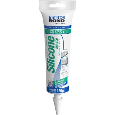 Borracha de silicone a base d'agua, branco, 130 g