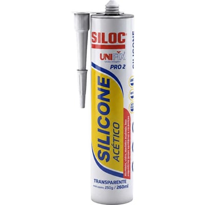 Borracha de silicone acético, incolor, 250 g, 102301UC UNIFIX