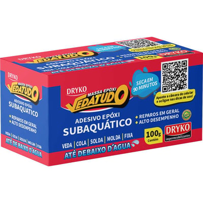 Massa epóxi bicomponente, 100 g