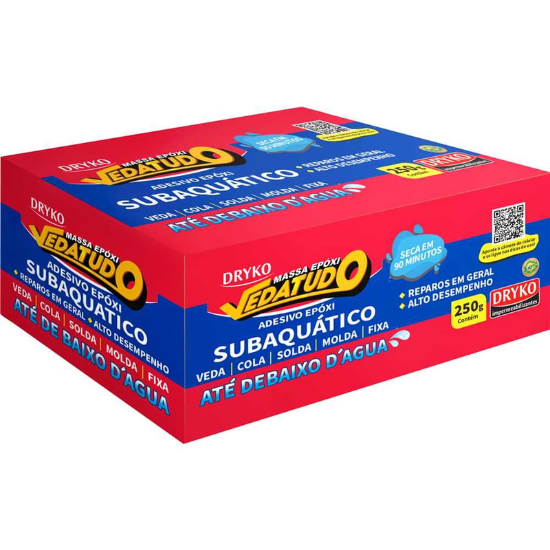 Massa epóxi bicomponente, 250 g