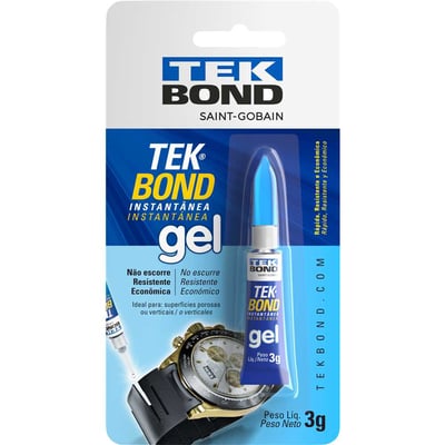 Adesivo instantâneo em gel, 3g