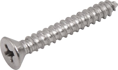 Parafuso autoatarraxante inox, 3,5 mm x 25,0 mm, cabeça chata, phillips