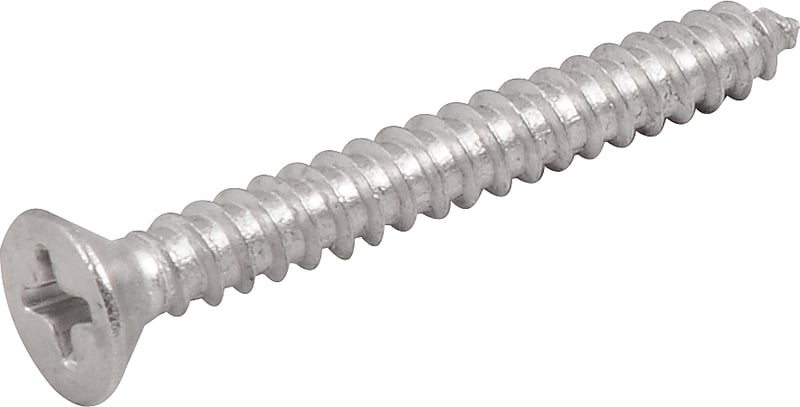 Parafuso autoatarraxante inox, 3,9 mm x 32,0 mm, cabeça chata, phillips