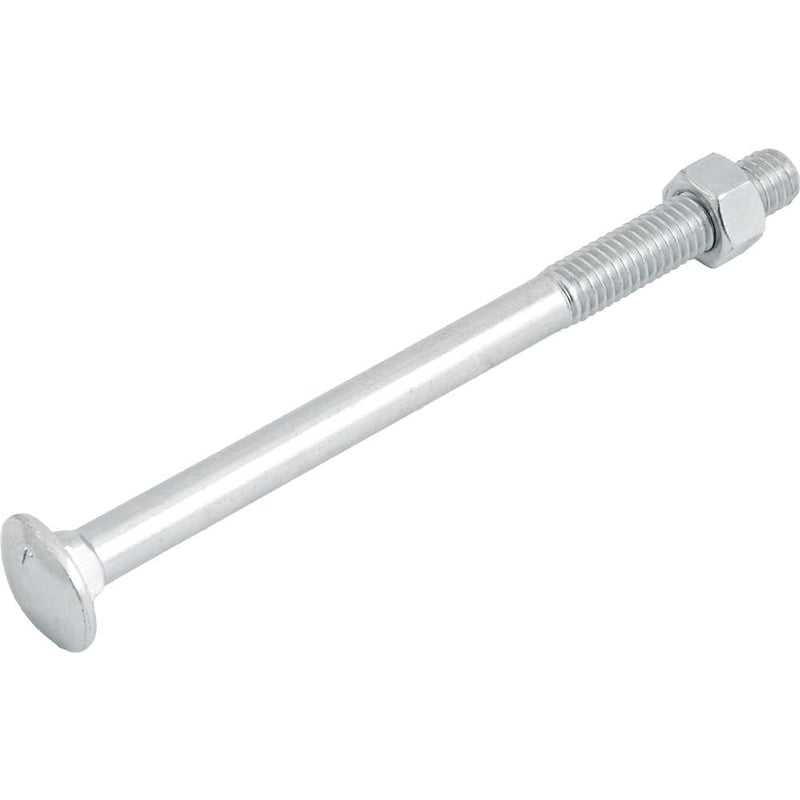 Parafuso francês zincado, 1/2" x 7", com porca