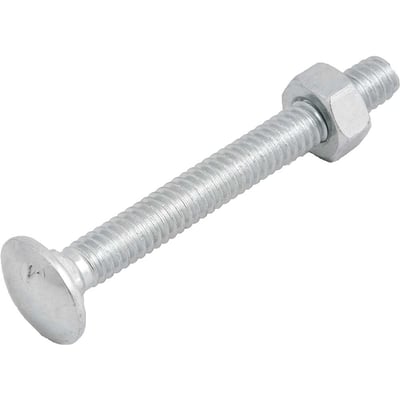 Parafuso francês zincado, 1/4" x 2.1/4", com porca