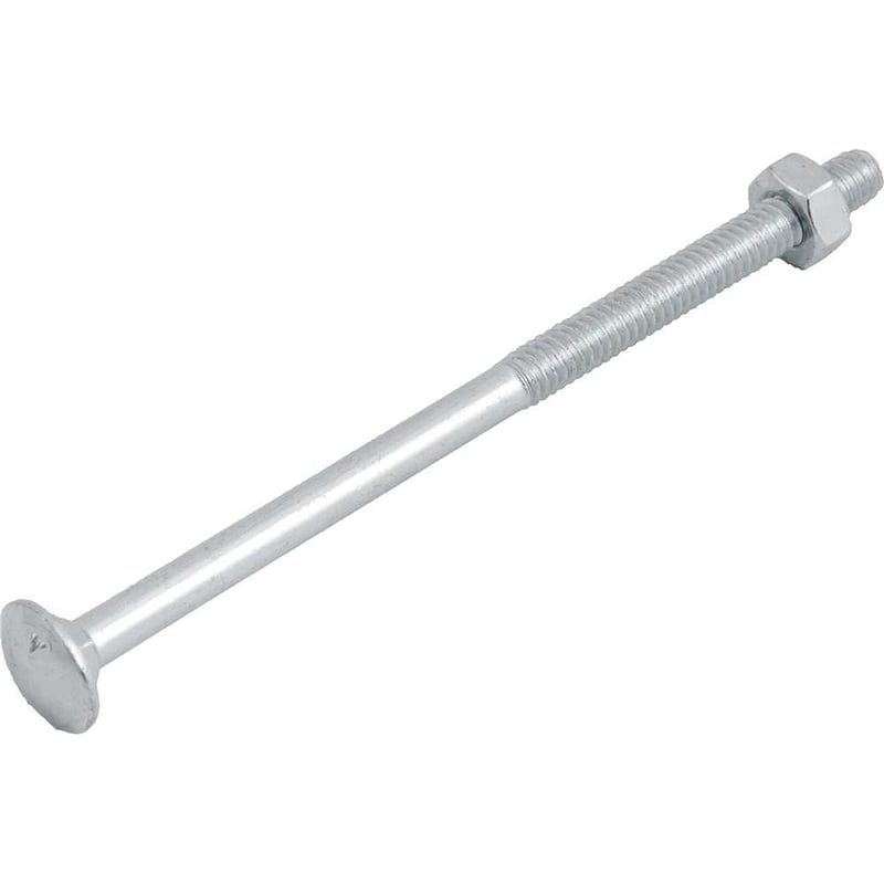 Parafuso francês zincado, 1/4" x 4.1/2", com porca
