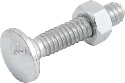 Parafuso francês zincado, 3/16" x 1", com porca