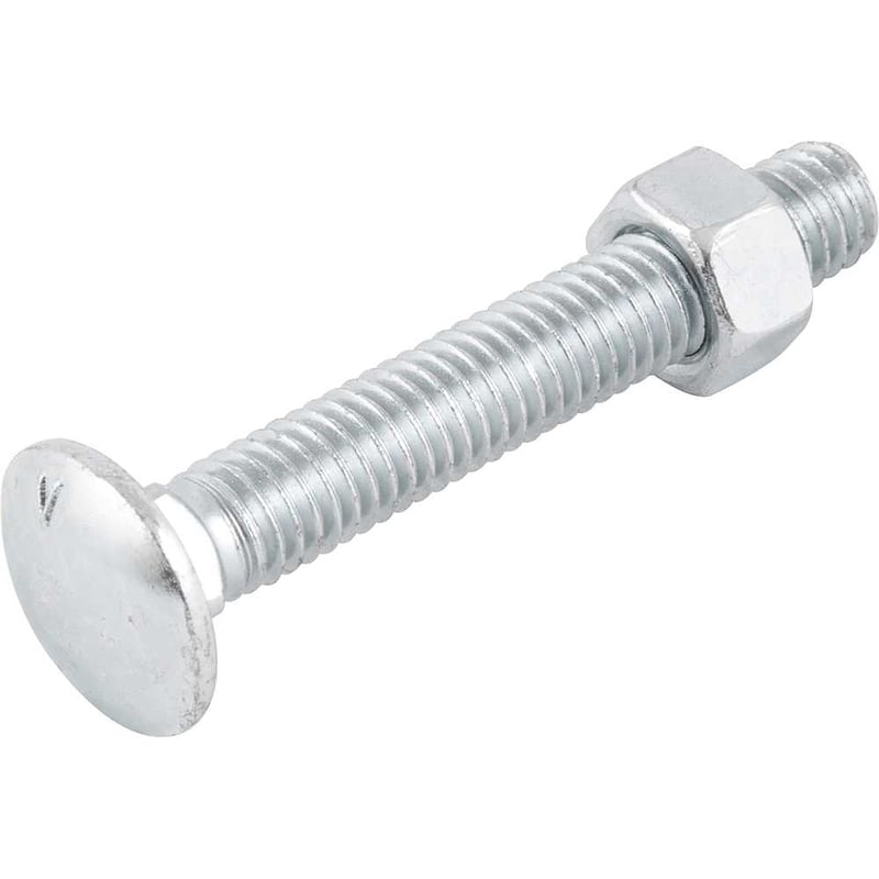 Parafuso francês zincado, 3/8" x 2.1/2", com porca