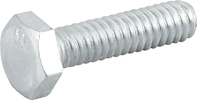 Parafuso sextavado zincado 1/4" x 1", UNC, rosca total