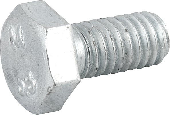 Parafuso sextavado zincado 6 mm x 12 mm, MA, rosca total