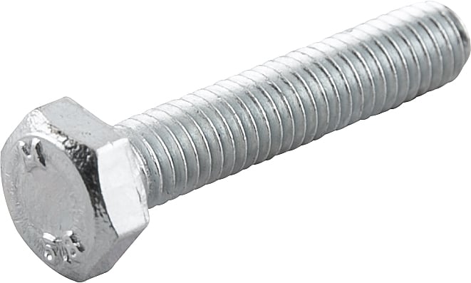 Parafuso sextavado zincado 6 mm x 30 mm, MA, rosca total
