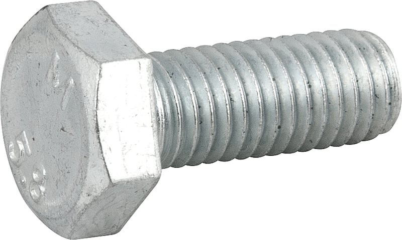 Parafuso sextavado zincado 10 mm x 25 mm, MA, rosca total