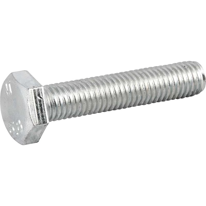 Parafuso sextavado zincado 10 mm x 50 mm, MA, rosca total