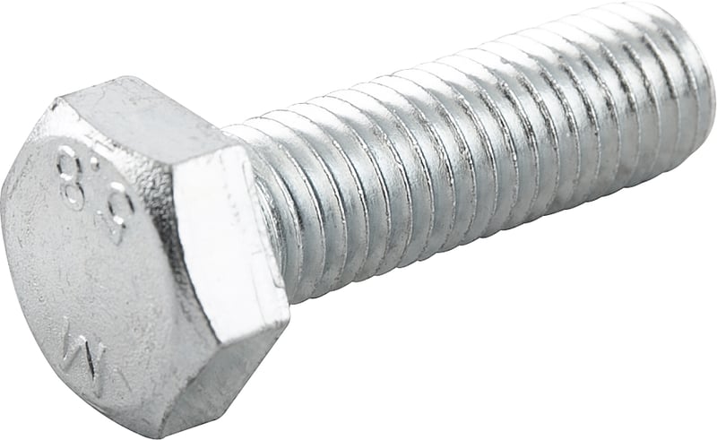 Parafuso sextavado zincado 12 mm x 40 mm, MA, rosca total