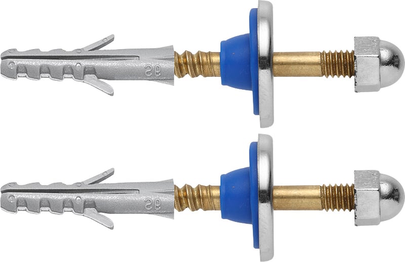 Conjunto de fixação para vaso sanitário, 1/4" x 80,0 mm, liga de cobre, 100544-21