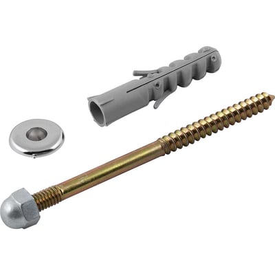 Conjunto de fixação para vaso sanitário, 12 mm, latonado
