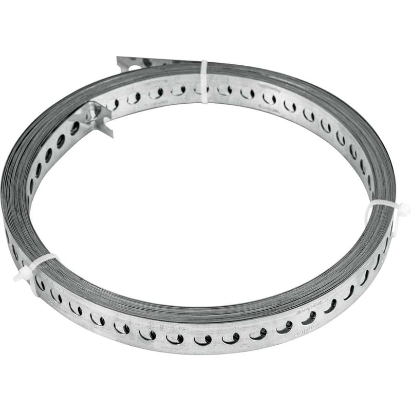 Fita de aço perfurada 17 mm x 0,40 mm x 10 m