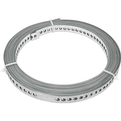 Fita de aço perfurada 19 mm x 0,40 mm x 10 m