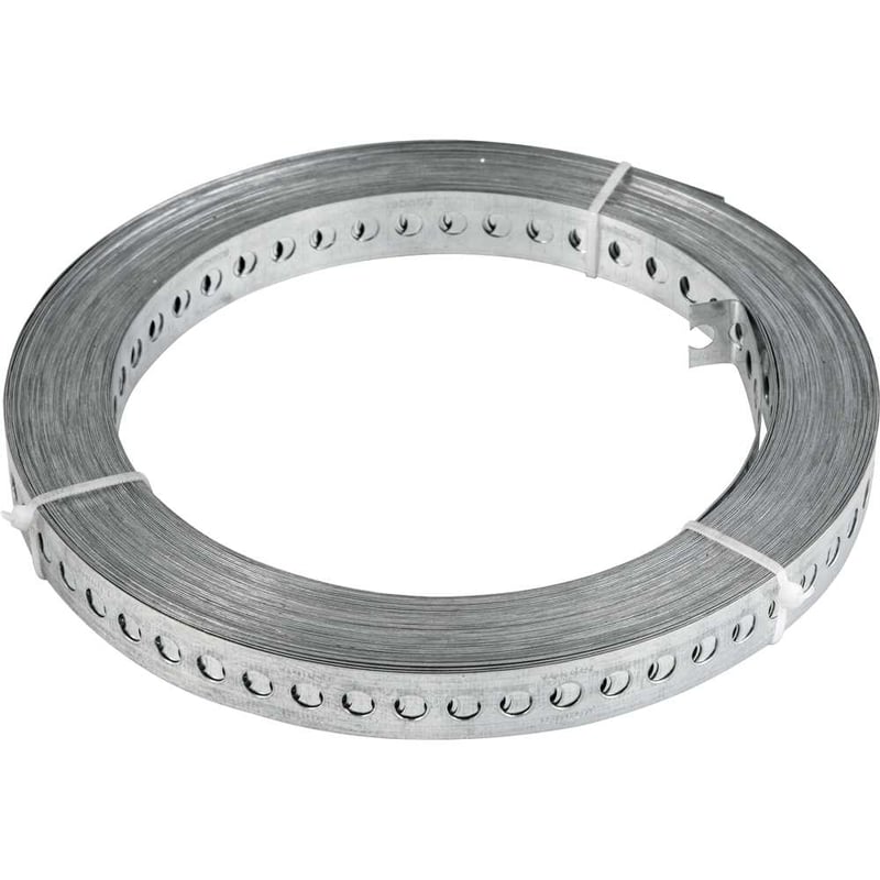 Fita de aço perfurada 19 mm x 0,40 mm x 30 m