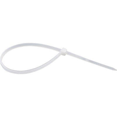 Abraçadeira de nylon, branca, 140 mm x 2,5 mm, com 100 peças